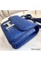 Hermes Constance 18 Handmade Bag In Blue Ostrich Leather