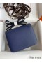 Hermes Constance 18 Handmade Bag In Blue Saphir Epsom Calfskin