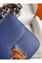 Hermes Constance 18 Handmade Bag In Blue Saphir Epsom Calfskin
