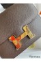 Hermes Constance 18 Handmade Bag In Chocolat Epsom Calfskin