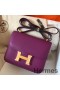 Hermes Constance 18 Handmade Bag In Cyclamen Epsom Leather
