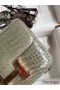 Hermes Constance 18 Handmade Bag In Grey Shiny Alligator Leather