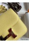 Hermes Constance 18 Handmade Bag In Jaune Poussin Epsom Calfskin