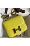 Hermes Constance 18 Handmade Bag In Lime Epsom Calfskin