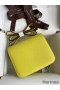 Hermes Constance 18 Handmade Bag In Lime Epsom Calfskin