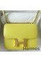 Hermes Constance 18 Handmade Bag In Lime Evercolor Calfskin