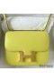 Hermes Constance 18 Handmade Bag In Lime Evercolor Calfskin