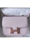 Hermes Constance 18 Handmade Bag In Mauve Pale Chevre Mysore Leather