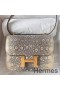Hermes Constance 18 Handmade Bag In Natural Lizard Skin