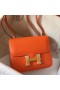 Hermes Constance 18 Handmade Bag In Orange Epsom Leather