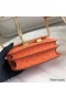 Hermes Constance 18 Handmade Bag In Orange Ostrich Leather