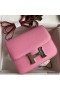 Hermes Constance 18 Handmade Bag In Pink Epsom Calfskin