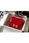 Hermes Constance 18 Handmade Bag In Red Embossed Crocodile