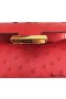 Hermes Constance 18 Handmade Bag In Red Ostrich Leather