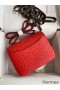 Hermes Constance 18 Handmade Bag In Red Ostrich Leather
