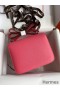 Hermes Constance 18 Handmade Bag In Rose Lipstick Epsom Calfskin