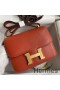 Hermes Constance 18 Handmade Bag In Sienna Swift Calfskin