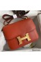 Hermes Constance 18 Handmade Bag In Sienna Swift Calfskin