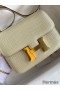Hermes Constance 18 Handmade Bag In Vanille Matte Alligator Leather