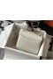 Hermes Constance 18 Handmade Bag In White Embossed Crocodile