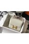 Hermes Constance 18 Handmade Bag In White Embossed Crocodile