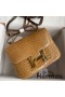 Hermes Constance 24 Handmade Bag In Beige Shiny Alligator Leather