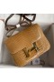 Hermes Constance 24 Handmade Bag In Beige Shiny Alligator Leather