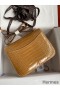 Hermes Constance 24 Handmade Bag In Beige Shiny Alligator Leather