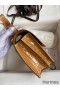 Hermes Constance 24 Handmade Bag In Beige Shiny Alligator Leather