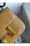 Hermes Constance 24 Handmade Bag In Beige Shiny Alligator Leather