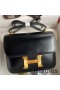 Hermes Constance 24 Handmade Bag In Black Box Calfskin