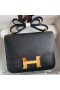 Hermes Constance 24 Handmade Bag In Black Epsom Calfskin