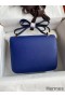 Hermes Constance 24 Handmade Bag In Blue Electric Epsom Calfskin