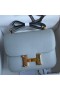 Hermes Constance 24 Handmade Bag In Blue Lin Epsom Calfskin