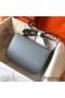 Hermes Constance 24 Handmade Bag In Blue Lin Epsom Leather