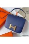 Hermes Constance 24 Handmade Bag In Blue Saphir Epsom Calfskin