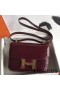 Hermes Constance 24 Handmade Bag In Bourgogne Niloticus Crocodile