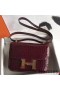 Hermes Constance 24 Handmade Bag In Bourgogne Niloticus Crocodile