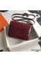 Hermes Constance 24 Handmade Bag In Bourgogne Niloticus Crocodile