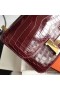 Hermes Constance 24 Handmade Bag In Bourgogne Niloticus Crocodile