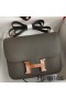 Hermes Constance 24 Handmade Bag In Etain Epsom Calfskin