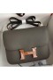 Hermes Constance 24 Handmade Bag In Etain Epsom Calfskin