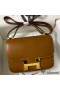 Hermes Constance 24 Handmade Bag In Gold Barenia Calfskin