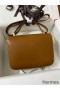 Hermes Constance 24 Handmade Bag In Gold Barenia Calfskin