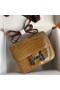 Hermes Constance 24 Handmade Bag In Light Brown Alligator Crocodile Skin