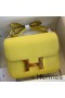 Hermes Constance 24 Handmade Bag In Lime Epsom Calfskin