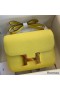 Hermes Constance 24 Handmade Bag In Lime Epsom Calfskin