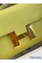 Hermes Constance 24 Handmade Bag In Lime Epsom Calfskin