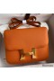Hermes Constance 24 Handmade Bag In Orange Epsom Calfskin