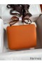Hermes Constance 24 Handmade Bag In Orange Epsom Calfskin